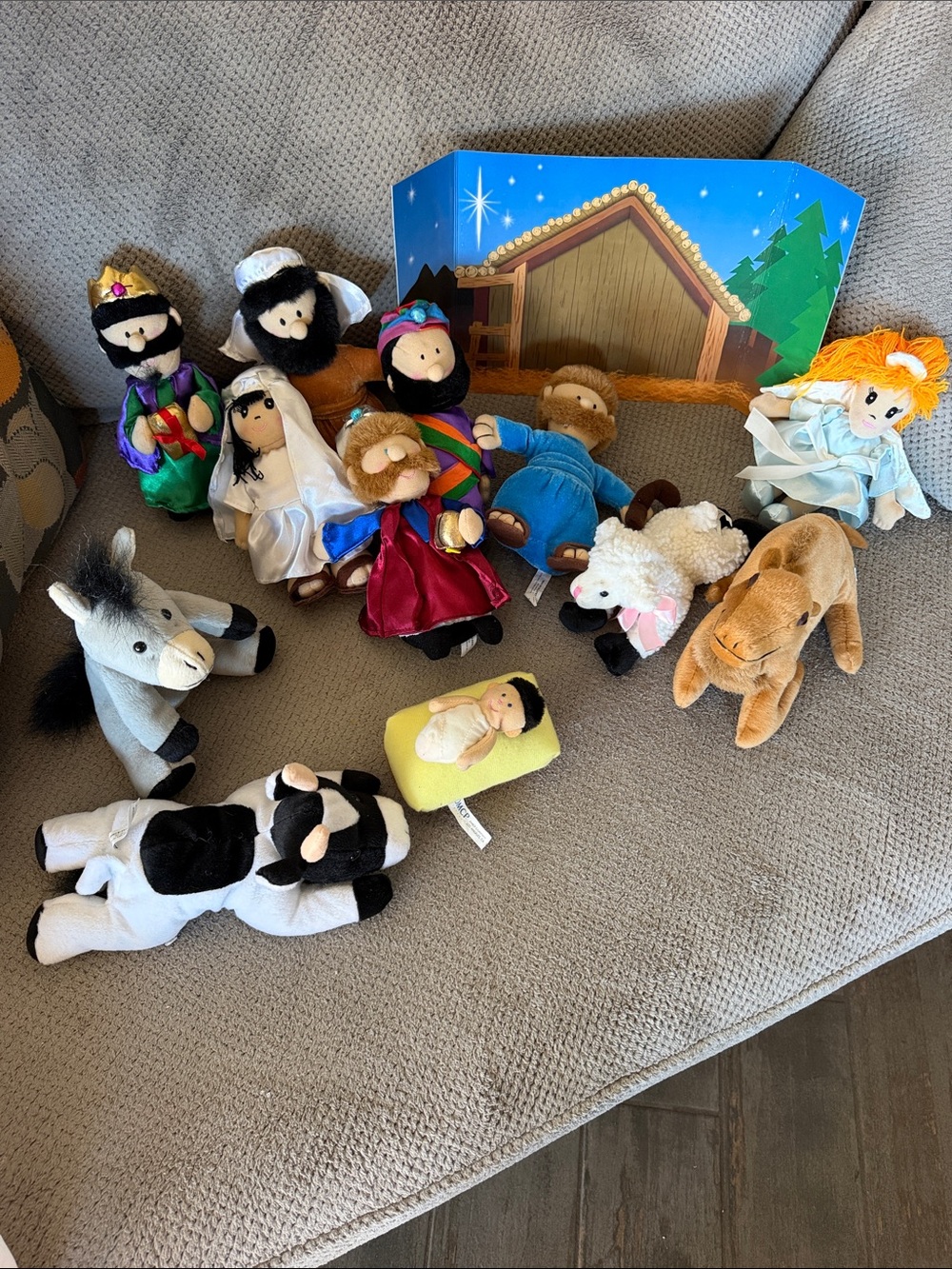 Set of 12 Nativity Plush Set for Kids - Multi-Color